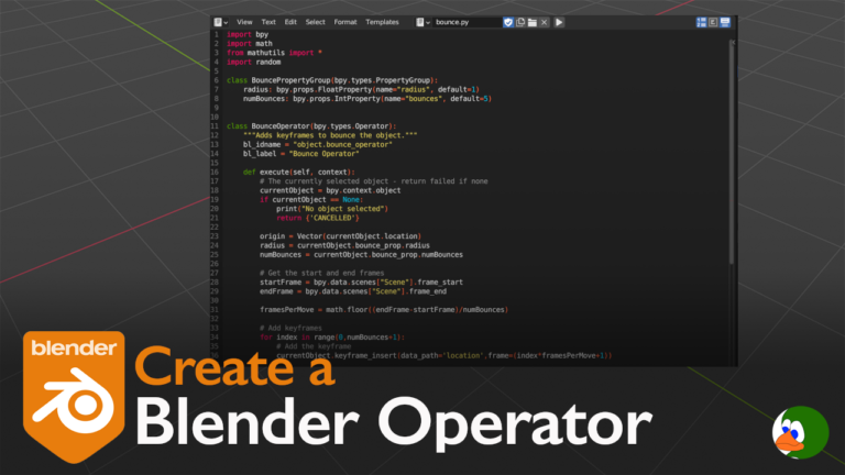 How to Create a Blender Python Operator - Harlepengren