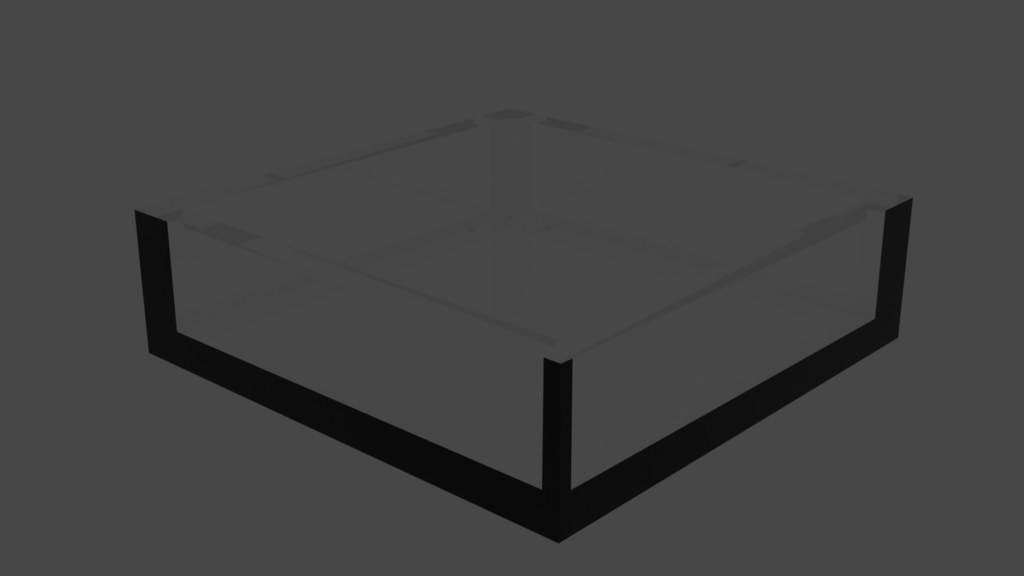 Test render of glass box