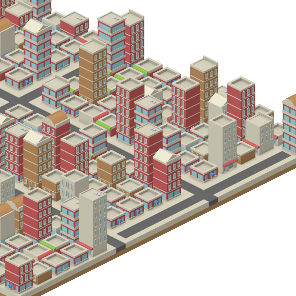 Example city generated by the script.