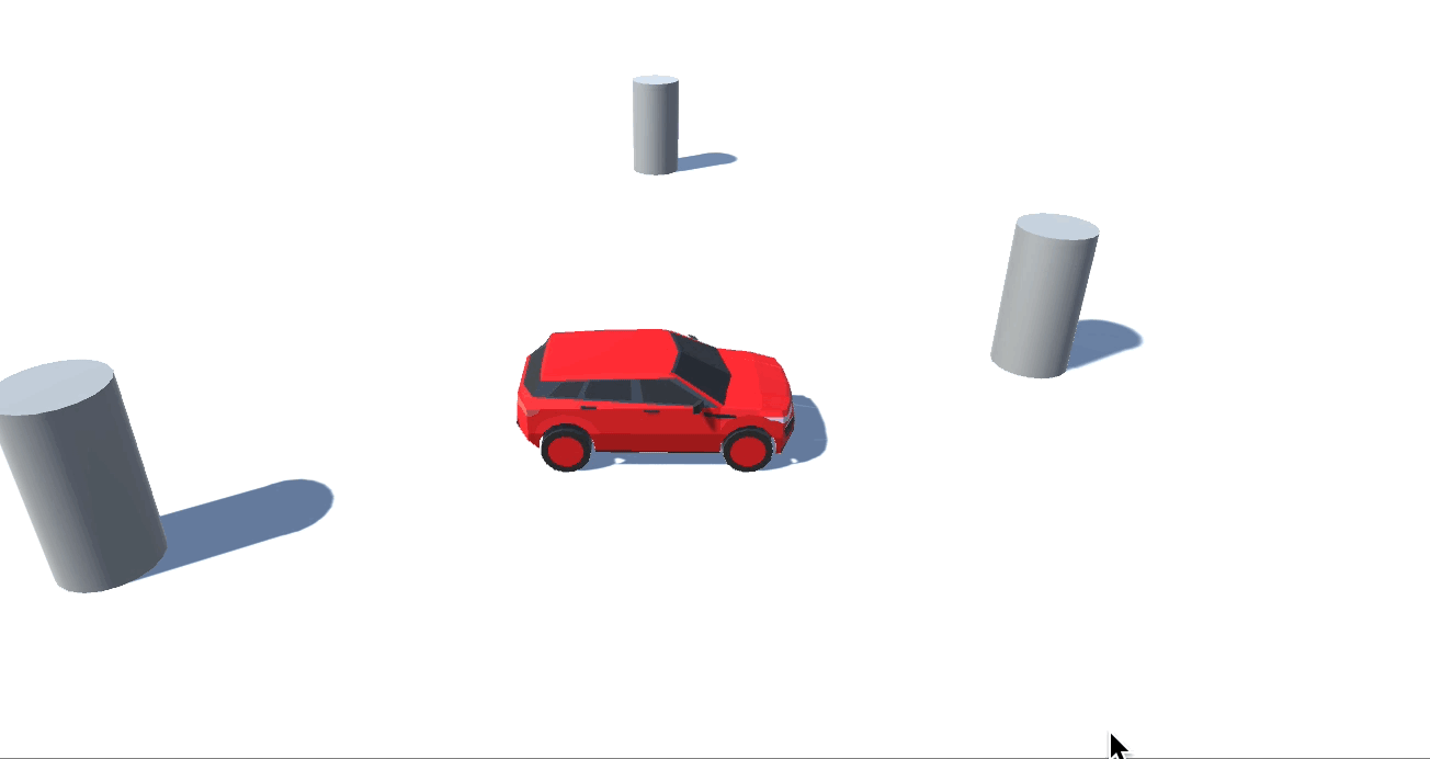 Example of car handling script running